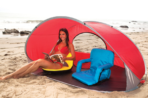 Manta Sun Shelter on Beach