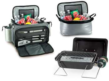 Vulcan Grill and Cooler Barbecue Tote Set