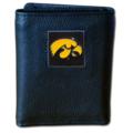 Iowa Hawkeyes Tri-fold Leather Wallet with Tin Iowa Hawkeyes Tri-fold Leather Wallet with Tin
