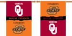 Oklahoma - Oklahoma State 2-Sided 28" X 40" House Divided Banner Oklahoma - Oklahoma State 2-Sided 28" X 40" House Divided Banner