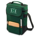 Hawaii Warriors Embr. Duet Wine & Cheese Tote - Hunter Green Hawaii Warriors Embr. Duet Wine & Cheese Tote - Hunter Green