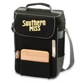 Southern Miss Golden Eagles Embr. Duet Wine & Cheese Tote -Black Southern Miss Golden Eagles Embr. Duet Wine & Cheese Tote -Black