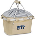Pitt Panthers Metro Basket - Tan Embroidered Pitt Panthers Metro Basket - Tan Embroidered