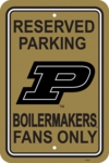 Purdue Boilermakers 12" X 18" Plastic Parking Sign Purdue Boilermakers 12" X 18" Plastic Parking Sign