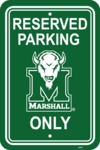 Marshall Thundering Herd 12" X 18" Plastic Parking Sign Marshall Thundering Herd 12" X 18" Plastic Parking Sign