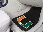 University of Miami Hurricanes Carpet Car Mats - Black University of Miami Hurricanes Carpet Car Mats - Black