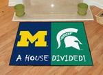 Michigan Wolverines - Michigan State Spartans House Divided Rug Michigan Wolverines - Michigan State Spartans House Divided Rug